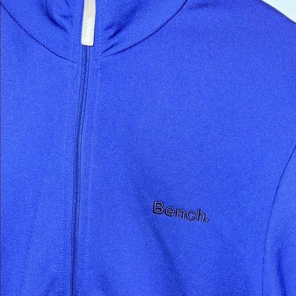 Bench Blue Zip Up Sweater with Standing Collar Men's Size M - Picture 3 of 11